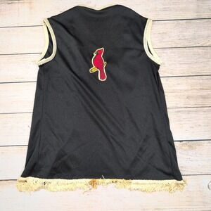 Vintage 60s 70s  St Louis Cardinals MLB Sleeveless Fringed Vest‎ Top